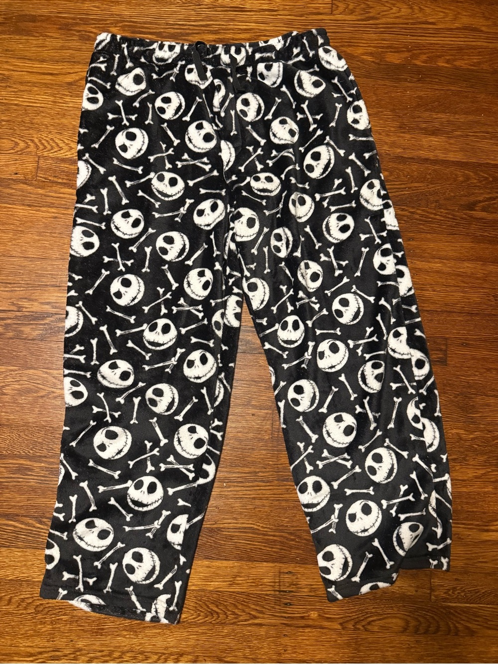 Jack Skellington Nightmare Before Christmas Fleece Lounge Pants XL w/pockets